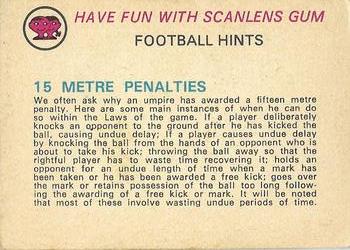 1977 Scanlens VFL #55 Peter Moore Back